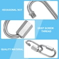 thumbnail image 3 of Uxcell M4 1.6" 304 Stainless Steel Quick Link Chain Connector, D Ring Chain Hooks 500 LBS Capacity 15 Pcs, 3 of 7