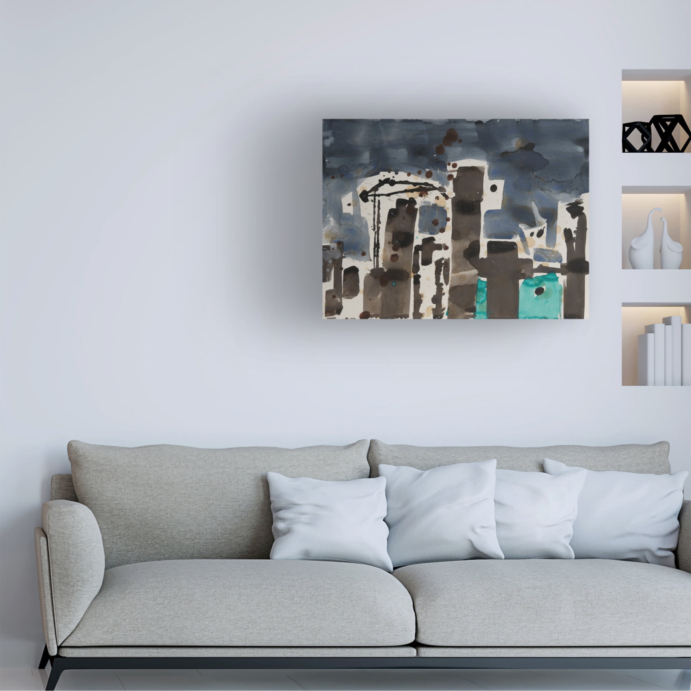 Canvas Wall Art - Erin McGee Ferrell 'Bahrain III' Wall Art for Living Room, Bedroom, or Office Décor by Trademark Fine Art - 47 x 35 Inches