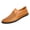 Yellow, variant on Mens Mesh Stitching Leather Patchwork Oxfords Slip on Penny Loafers Summer Fall Breathable Casual Closed Toe Sandals Walking Driving Flat Dress Shoes Brown Size 12