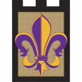 thumbnail image 1 of Jozie B 808 Burlap Flag, Purple & Gold - Large, 1 of 1