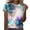 Multicolor Tops for Summer_a, variant on jtjvou Women's Graphic Tshirt for Hiking Plus Size Short Sleeve Blouse Crewneck Tuinc Summer Trendy Fashion Lady Tie Dye Tees Going out Tops for Teen Multicolor,L