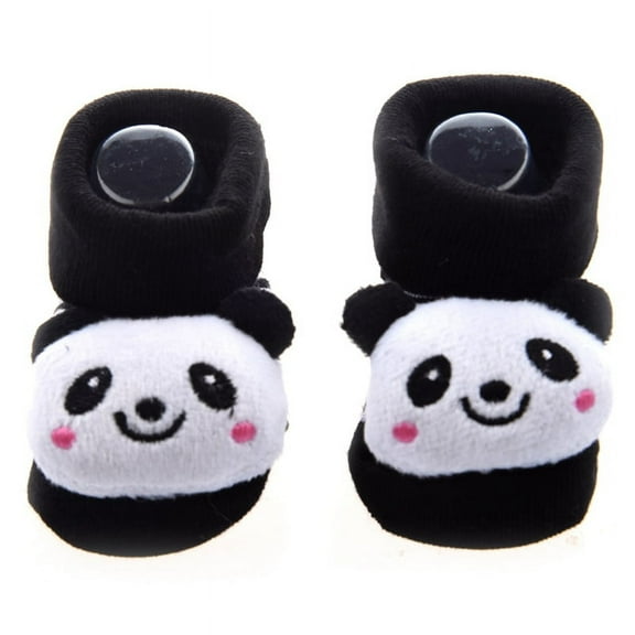 4x Panda - Irresistibly Cute Baby Boy Girl 3D Bootie Socks Anti / Non Slip 0-12 Months