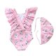 thumbnail image 4 of Odeerbi 2-24 Meses Traje de Baño de Una Sola Pieza Para Niñas Con Sombrero de Sol Traje de Baño de Verano Con Impresión Linda, 4 of 5