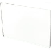 Plymor Clear Acrylic Folder-Style Sign Display Holder / Protector, 7.5" W x 5" H (3 Pack)