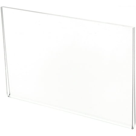 Plymor Clear Acrylic Folder-Style Sign Display Holder / Protector, 7.5" W x 5" H (3 Pack)