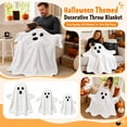 thumbnail image 7 of JuDWoC Cute Ghost Blanket Halloween Throw Blanket Soft Flannel Fleece Blanket Novelty Ghost Silhouette Plush Blanket Weighted Blanket for Sofa Bed Halloween Decor 39.3*27.6in, 7 of 7