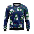 thumbnail image 4 of Suéteres navideños de muñeco de nieve de otoño 2024 nuevos para mujer, ropa, linda sudadera de cuello redondo con muñeco de nieve, suéter de dibujos animados para niños, camisetas unisex, 4 of 5