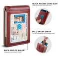 thumbnail image 4 of Serman Brands Money Clip Slim Wallet | Mens Wallets Thin Front Pocket | RFID Blocking Card Holder | Minimalist Mini Bifold Wallet | Ruby Red, 4 of 7