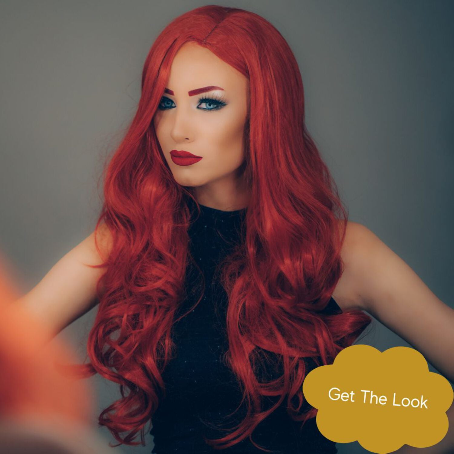 Red Straight Clip Ins - 7 Pcs with a Free Eye Lash Extensions
