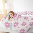 thumbnail image 4 of Homewish Cartoon Flower Queen Comforter Set,Cute Floral Blossom Bedding Sets,Pink Gray Bedding Comforter Set For Girls,Microfiber Bedroom Decor Reversible,3-Piece, 4 of 8