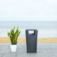Safavieh Mazeli Outdoor Patio Trash Bin Black
