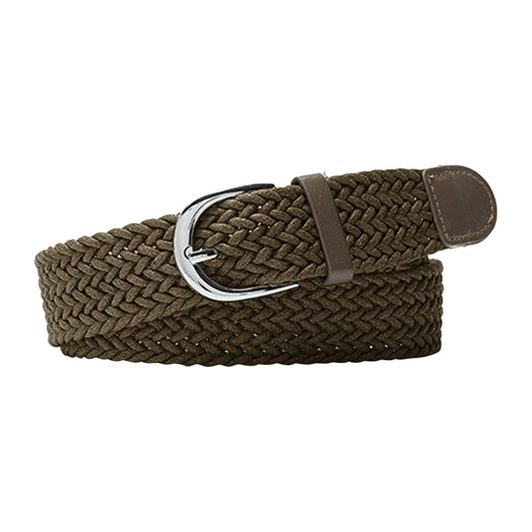 Earnda Men's Genuine Leather Braided Belt – Fashion Woven Strap With Classic Buckle 3 thumbnail image