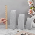 thumbnail image 3 of 3Pcs Velvet Necklace Display Stand 3 Sizes Light Grey Half Arch Shaped Velvet Necklace Holder Pendant Chain Jewelry Display Organizer Rack for Home or Store Show, 3 of 5