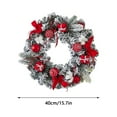 thumbnail image 2 of KUNPENG Christmas Wreath for Decorating 15.7" Xmas Wreath for Front Door Outdoor Indoor Holiday Home Styling, 2 of 8
