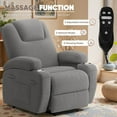 thumbnail image 3 of Homall Power Lift Recliner Chair with Massage for Living Room Recliner Chair for Elderly with Infinite Position Side Pocket and Saucer,Linen Gray, 3 of 7