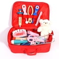 thumbnail image 3 of Juego de médicos de madera para niños y niñas, caja de medicina Dental roja, juguetes educativos, regalo, 2022, 3 of 4