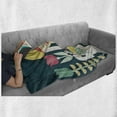 thumbnail image 5 of Amsterdam Soft Flannel Fleece Blanket, Dutch Girl in Traditional Clothes Symbolizing Holland with Flowers, Cozy Plush for Indoor and Outdoor Use, 50" x 70", Dark Teal and Multicolor, by Ambesonne, 5 of 5