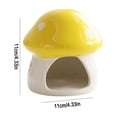 thumbnail image 3 of Ceramic Hamster Hideout House with Mushroom Design for Small Pets 3.5 in, 3 of 4