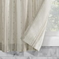 thumbnail image 3 of Archaeo 2-Pack Slub Texture Stripe Cotton Cafe Curtain Pair, 52"W X 36"L, Linen/White, 3 of 7