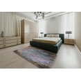 thumbnail image 4 of Ahgly Company Indoor Rectangle Mid-Century Modern Purple Oriental Area Rugs, 7' x 9', 4 of 6