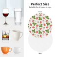 thumbnail image 7 of Bingfone Vintage Strawberry Floral Leather Drinks Coasters with Set of 6,Suitable for Home Kitchen,Coffee Cup Coasters Home Gift, 7 of 7