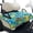 Tropical Leaves, variant on Pzuqiu Golf Cart Seat Covers 4 Front Pocket Quilted, Compatible with Outdoor Golf Club Quilted Golf Cart Seat Covers(Sea Turtle and Starfish Design)
