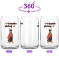 thumbnail image 2 of Happy Thanksgiving Doberman Pinscher with Turkey Pumpkins Autumn Vibes 16oz Glass Cup Mug Doberman Dog Lover Gifts Glass Can - 12018, 2 of 5