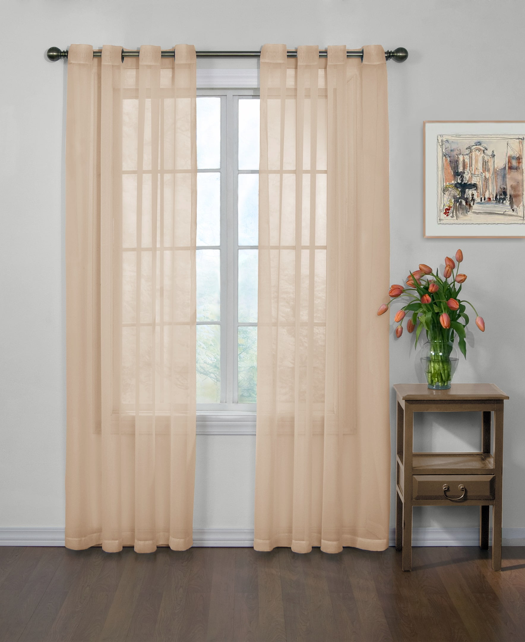 Arm&Hammer Curtain Fresh OdorNeutralizing Sheer Voile Grommet Single
