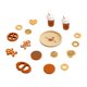 thumbnail image 1 of Juego de galletas de madera Juego de comida para hornear Toyos de cocina Accesorios de cocina para niñas y niños Play Play Juega Regalos de cumpleaños, 1 of 8