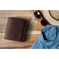 thumbnail image 5 of Stealth Mode Leather Trifold RFID Wallet For Men With Flip Out ID Holder (Brown), 5 of 11