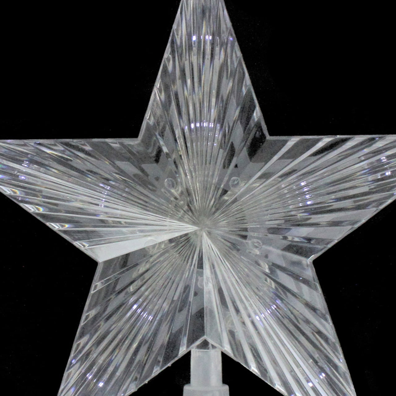 Northlight 10" Clear Crystal Star LED Christmas Tree Topper - Clear Lights