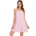 thumbnail image 2 of XIAOCHA Solid Terry Cloth Bath Wrap for Women Square Shoulder Strap Pocket Cover Up, 2 of 5