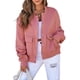 thumbnail image 3 of Chaqueta de Mujer para Otoño/Invierno, Larga, Cuello Alto, con Bolsillo Lateral. Color Melocotón S, 3 of 8