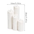 thumbnail image 3 of Clearance! Halloween Drip Candle Figurines, Gothic Resin Faux Wax Candle Set Tabletop Decoration, Black Spooky Candle Decor for Mantel Shelf Party Home Decor, 3 of 5
