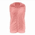 thumbnail image 4 of Ahdbta Womens Fuzzy Fleece Vest Casual Full Zipper Warm Sleeveless Jackets Solid Color Loose Fitted Lapel Collar Winter Vests, 4 of 5