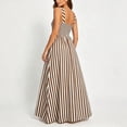 thumbnail image 4 of RoamHome Women's Plus Size Striped Maxi Dress Sleeveless Square Neck A Line Flowy Long Dress Summer Outfit, 4 of 7