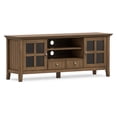 thumbnail image 3 of Simpli Home Acadian 60W Low TV Stand with Drawers, Glass Doors and Shelves, 3 of 10