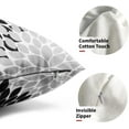 thumbnail image 2 of Black Pillow Covers 12X20 in Black White Grey Dahlias Floral Geometric Lumbar Bed Pillow Cases Set of 2 Farmhouse Rustic Rectangle Throw Pillows Home Decor for Living Room Bedroom Outdoor Cushion, 2 of 6