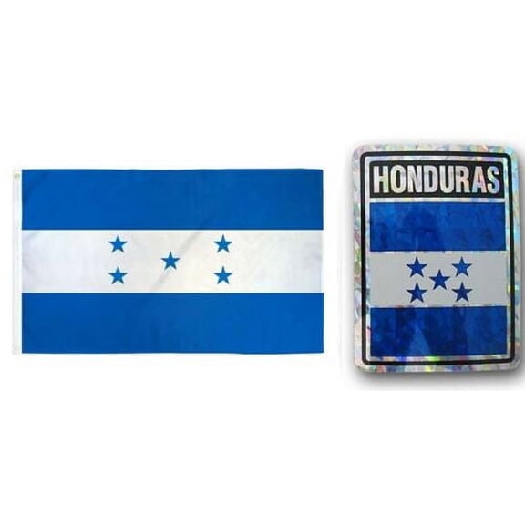Wholesale Combo Set Honduras Country 3x5 3’x5’ Flag and 3"x4" Decal