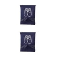 thumbnail image 3 of Naiovety 2020 nueva bolsa impermeable para zapatos, bolsa de almacenamiento de viaje, organizador de lavandería no tejido, bolsa portátil con azul oscuro medio 2piezas, 3 of 6