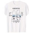 thumbnail image 1 of Men's Windsurf Graphic T-Shirt - Surfboard & Sailboat Design Tee, All-Season Casual Shirt for Windsurfing, Beach, Birthday Gifts - Ideal for Surf Enthusiasts & Watersport Lovers, B, 1 of 5