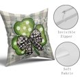 thumbnail image 4 of St Patricks Day Pillow Covers 20x20 Set of 2 Watercolor Green Lucky Clover Shamrock Grey Buffalo Plaid Decorative Throw Pillow Cases Farmhouse Decoration for Sofa Couch Bed, 4 of 6
