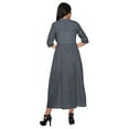thumbnail image 4 of Moomaya Printed Front Slit A-Line Kurtis For Women Short Sleeve Summer Kurta, 4 of 5