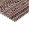 thumbnail image 3 of Addison Rugs Mayfield Premium Machine Washable Transitional Stripes Pink Round Rug, 8' X 8' Machine Washable Transitional Stripes Pink Oversized Sherpa Throw Blanket, 3 of 6