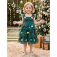 thumbnail image 4 of RUINIXCW Toddler Baby Girl Christmas Tree Dress Cake Smash Outfit Kids Little Girl Xmas Holiday Party Dress Ball Fly Sleeve Layered Tulle Tutu Dress, 4 of 10