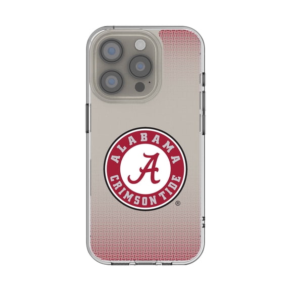Alabama Crimson Tide Linen Logo iPhone Clear Case