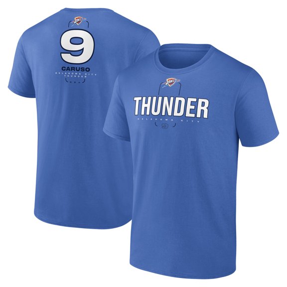 Men's Alex Caruso Blue Oklahoma City Thunder Behind The Back Name & Number T-Shirt