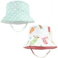 thumbnail image 3 of Hudson Baby Infant Girl 4Pc Sun Protection Hat, Flamingo Rainbow Stripe Ice Cream Dot, 12-24 Months, 3 of 3