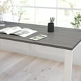 thumbnail image 5 of Merrick Lane Corbin 55" Computer Desk with Rustic Gray Wood Grain Finish & Open White Metal Frame, 5 of 15
