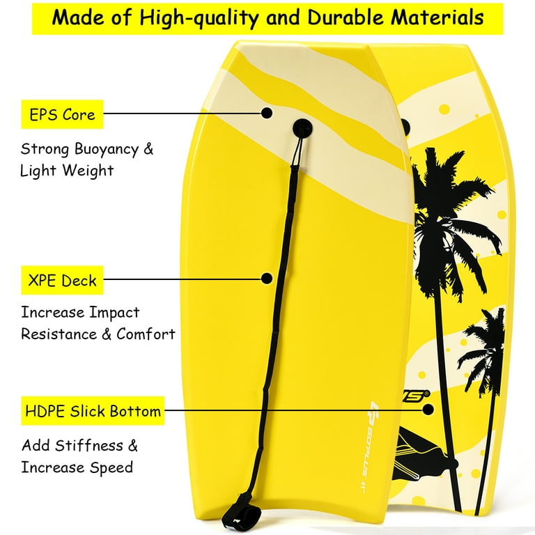 5回使用 136cm COSMIC SURF deliesya×head nx Goplus 41'' Foam Bodyboard for Adults with Leash IXPE Deck